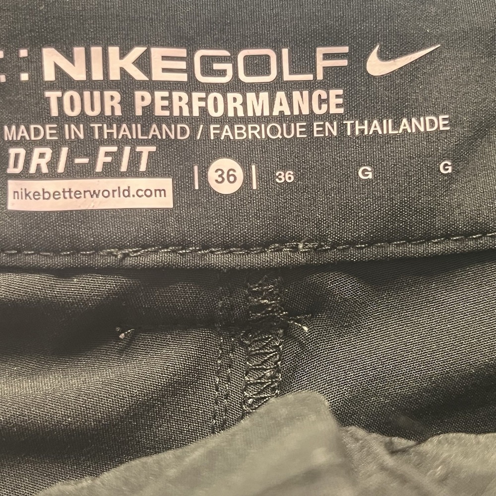 Nike Golf Shorts Mens Size 36 Black Tour Performance Dri Fit Stretch Chino - Picture 7 of 8